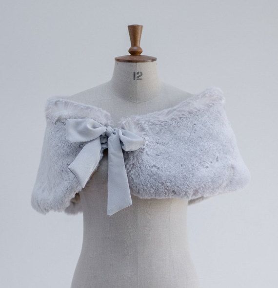 Wedding Fashion: Faux Fur Wraps for Bridesmaids + Brides