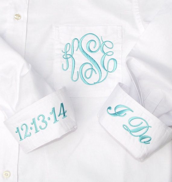 monogram shirt gift for bride