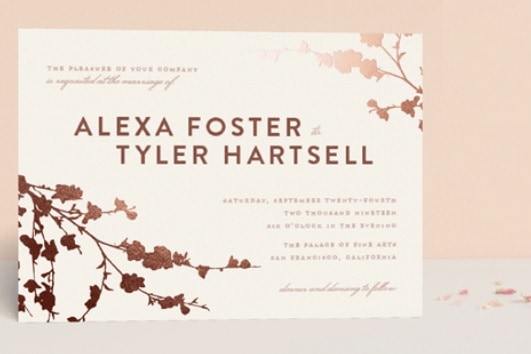 21 gorgeous gold foil printed wedding invitations
