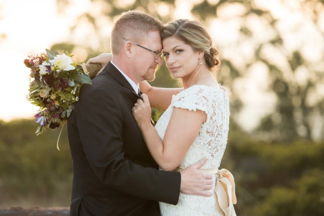 photo of bride and groom closeup