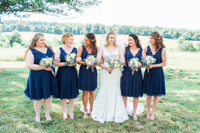 short navy blue bridesmaid dresses