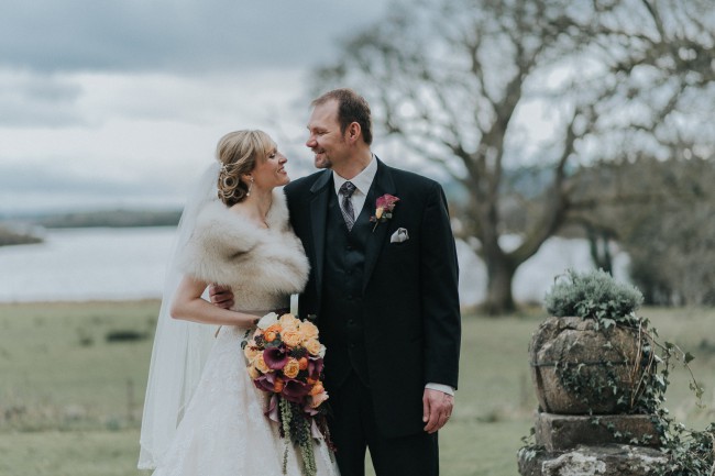 newlyweds outdoors in Northern Ireland