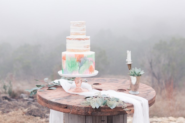 cake with foggy background