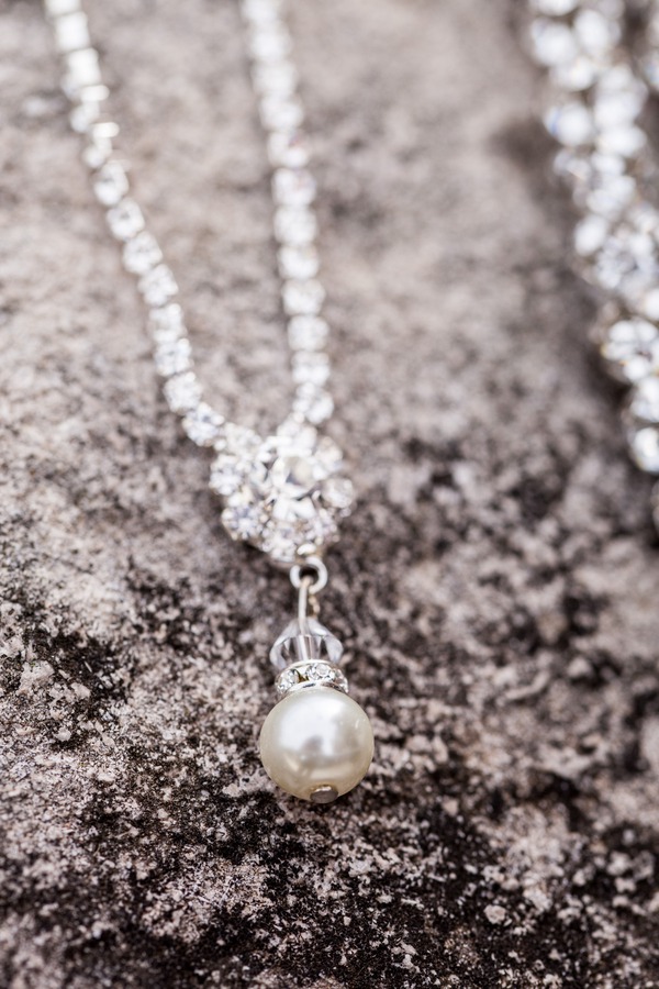 pearl on necklace