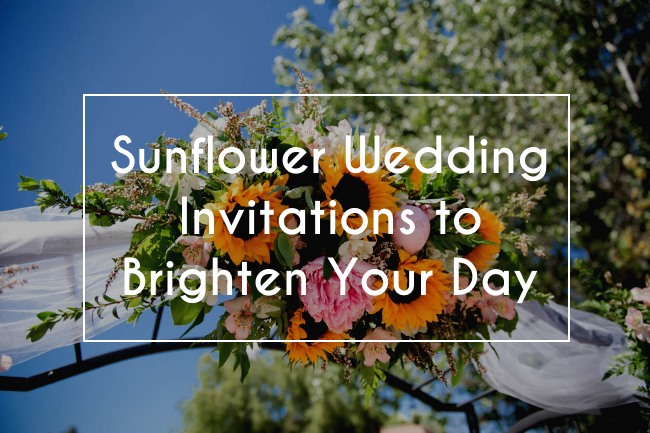 sunflower wedding invites featured