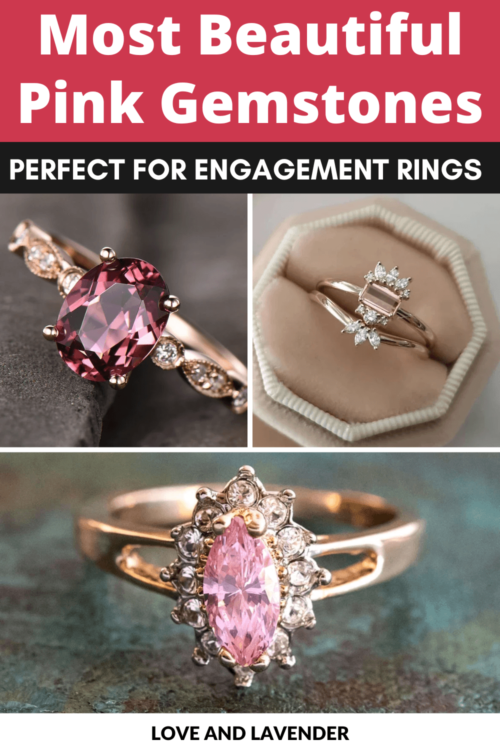 12 Pink Gemstone Rings - Sapphire, Topaz, Tourmaline & Morganite!