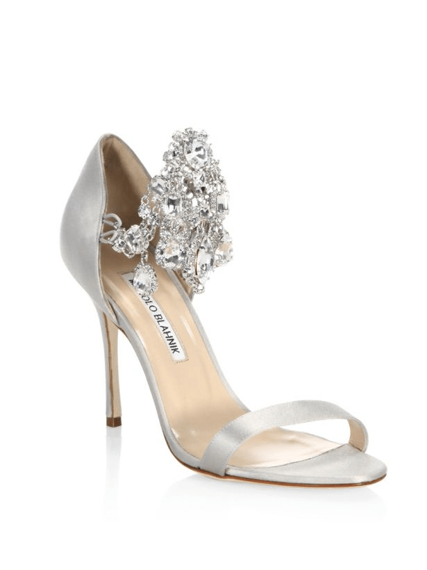Manolo Blahnik Wedding Shoes Stylin On Your Day Zullinsan Embellished Satin Sandals Manolo Blahnik