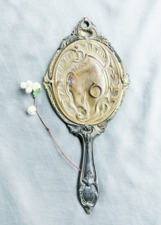 hand held vintage mirror