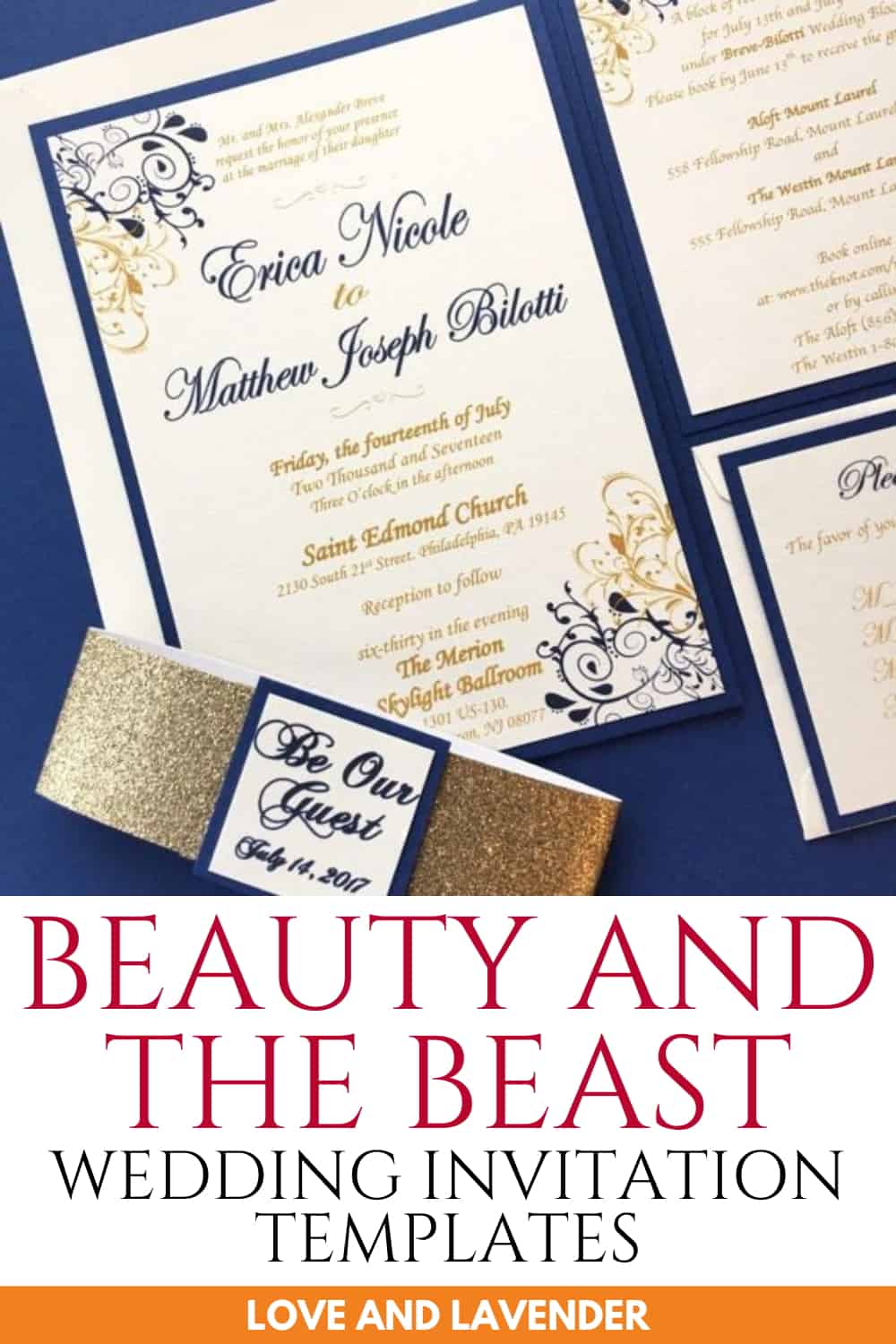 5 Beauty and the Beast Wedding Invitations: Be Our Guest!