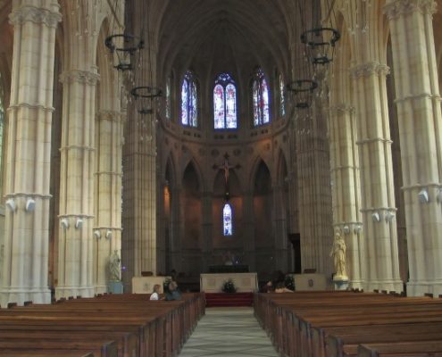 interior of a Catholic abbey