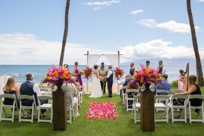 lahaina beach wedding ceremony
