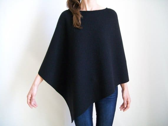 Wool Poncho 7th anniversary gift for her