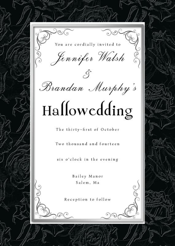 Top 8 Freakishly Awesome Halloween Wedding Invitations