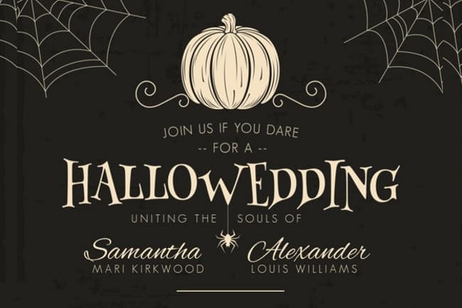 Top 8 Freakishly Awesome Halloween Wedding Invitations