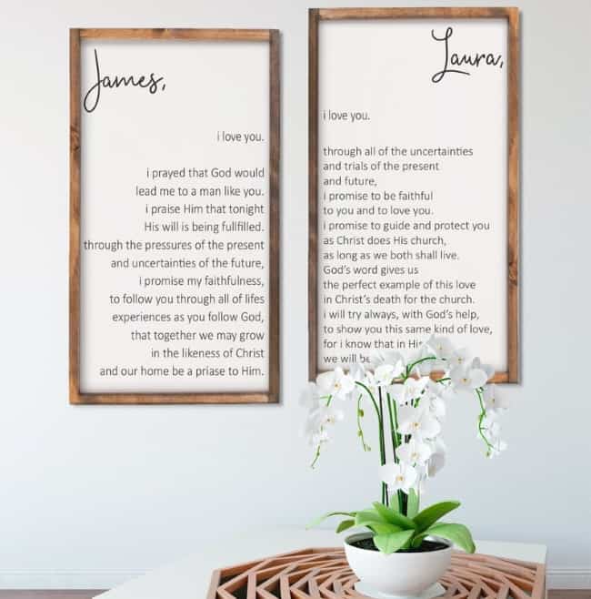 24 Amazing Ways To Turn Wedding Vows Into Art