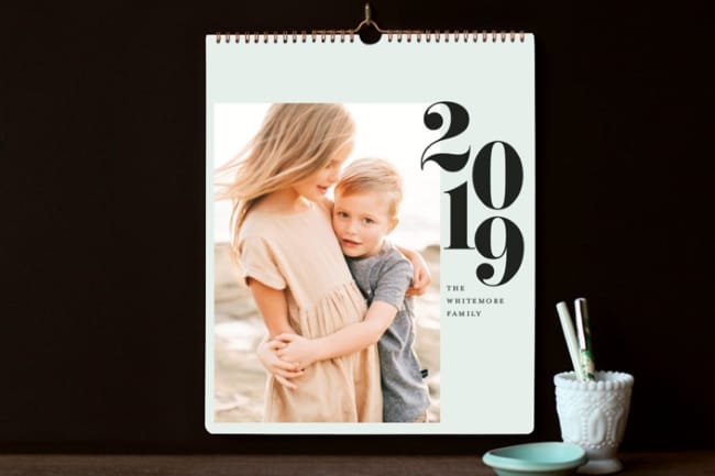 personalized calendar from Minted