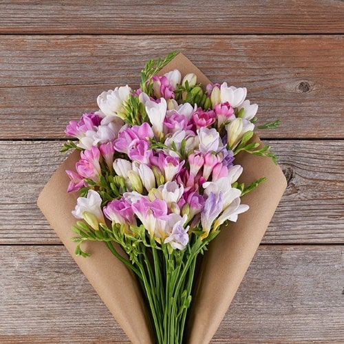Bouquet of Freesia for 7th anniversary gift