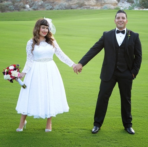 Plus Size Tea Length Wedding Dress