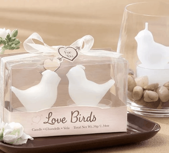 Bougies chauffe-plat inséparables blanches