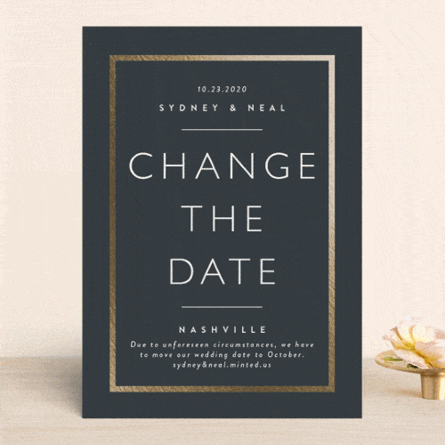 Foil-Pressed Save The Date Cards
