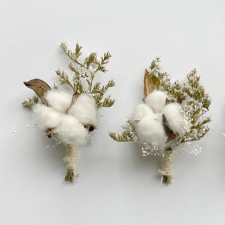 Cotton Floral Boutonniere