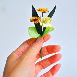 Paper Flower Boutonniere