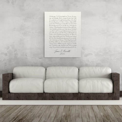 Personalized Canvas Vows Print
