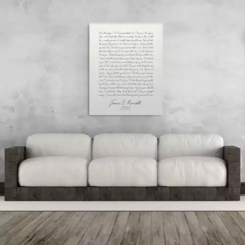 Personalized Canvas Vows Print