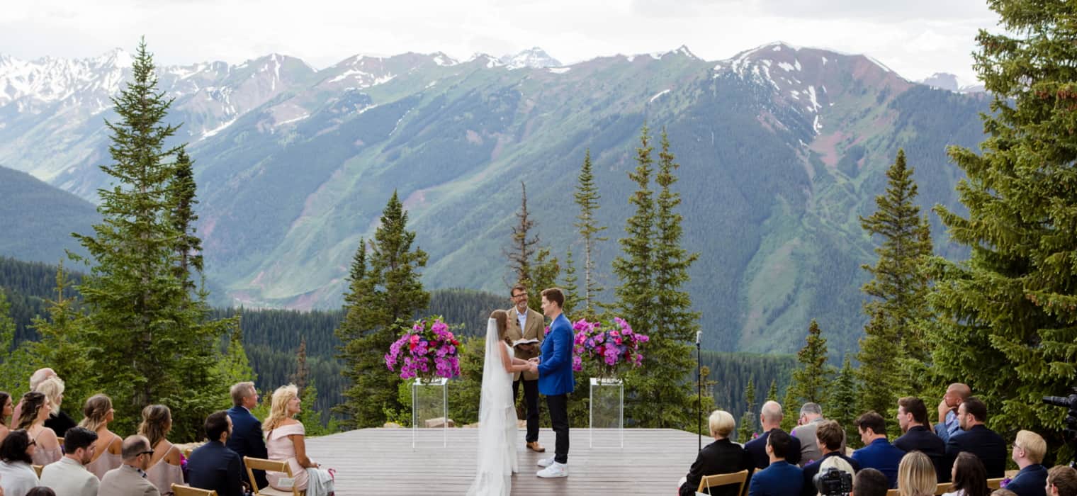 Bright Pops of Color for Wedding in Vail CO Hero