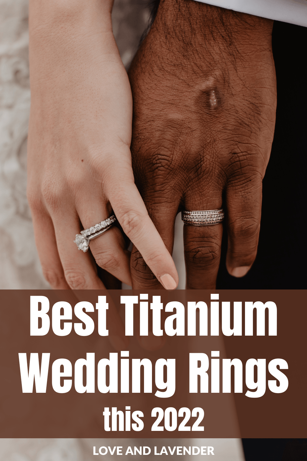 Titanium is a common trade term for an alloy that is usually 80% to 100% pure titanium. Worn as wedding bands, it has several advantages over gold and silver. There is more room for personalization and engraving, it’s not as easily damaged, it doesn’t need to be polished or cleaned as often, and it costs less!