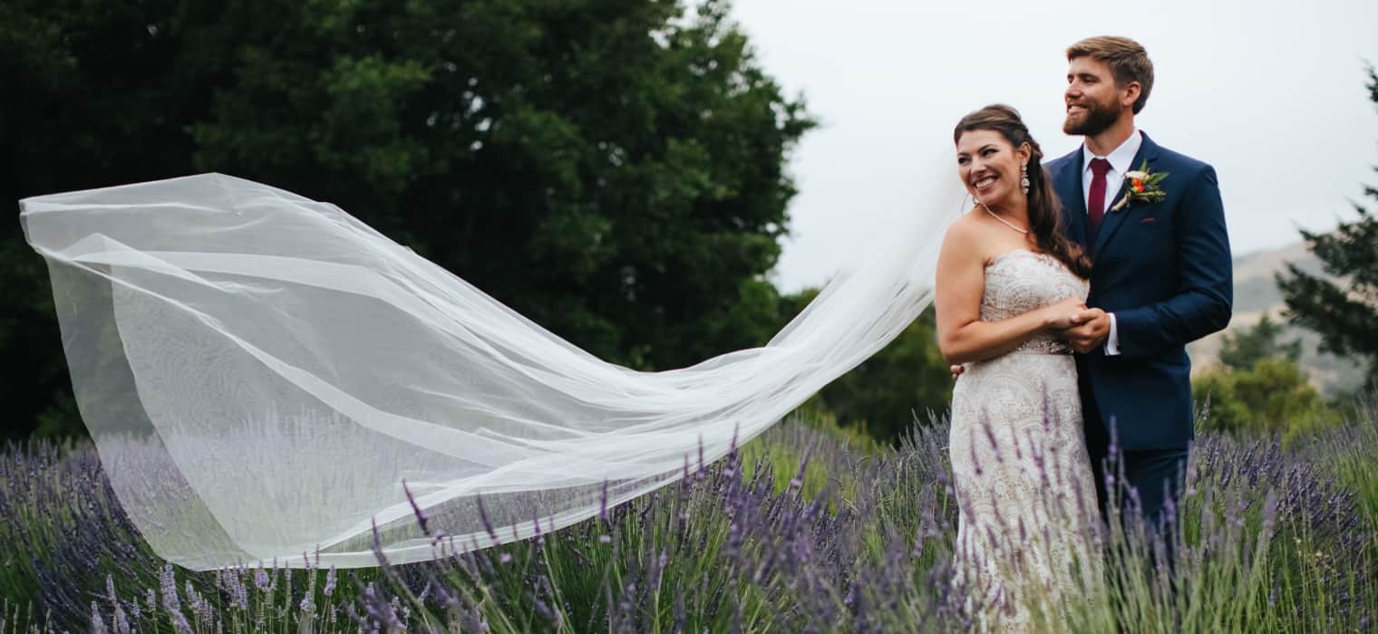 Intimate Lavender Farm Backyard Wedding