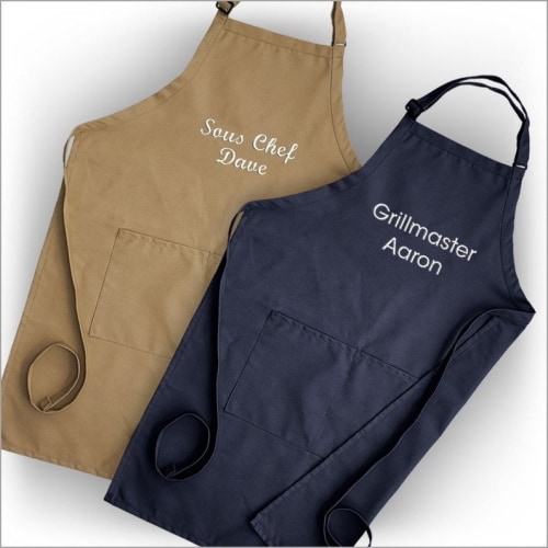 personalized cotton chef's apron