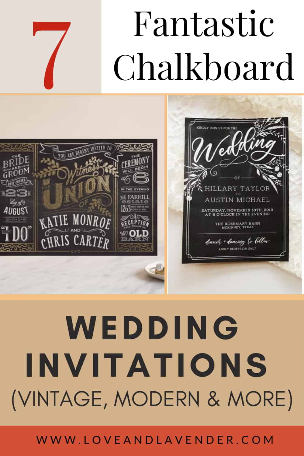 10 Fantastic Chalkboard Wedding Invitations (Vintage, Modern & More)