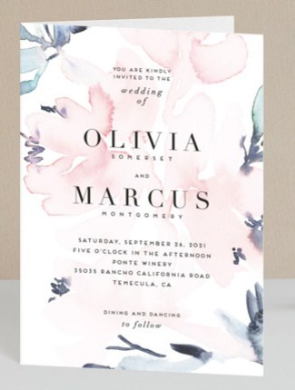 florista modernista wedding invite