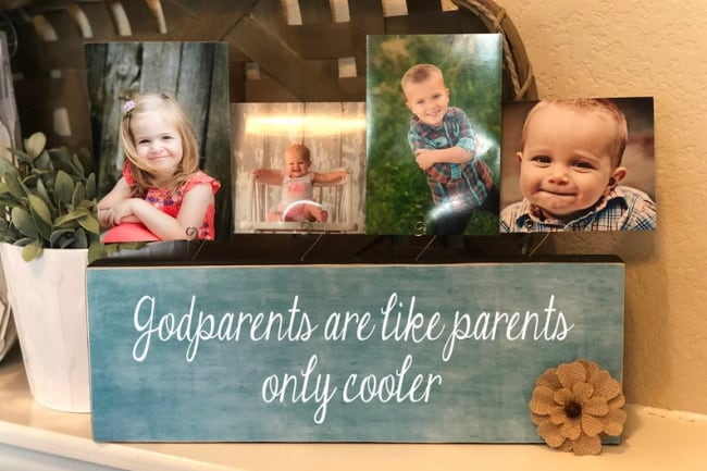 Godparent Personalized Picture Frame Board