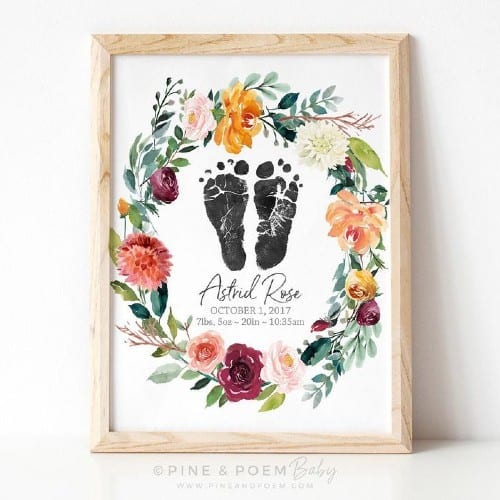 Personalised Baby Fox Footprint Kit, Lucy Coggle