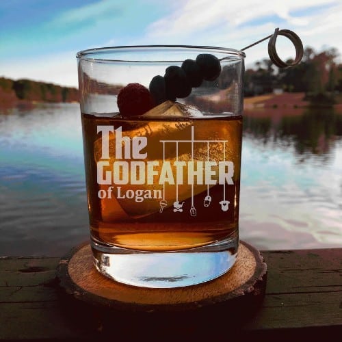 Personalized Godfather Whiskey Glass 