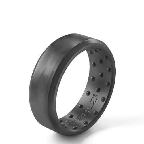 black silicone ring bevelled