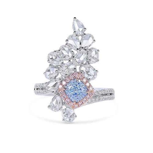 tall blue diamond ring