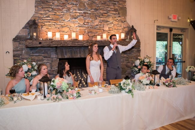 top table reception grooms speech