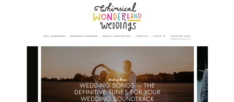 whimsical wonderland weddings home page
