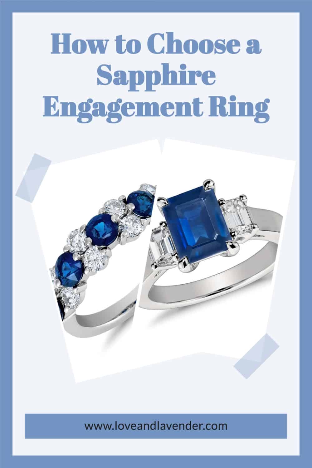 pinterest pin - how to choose a sapphire engagement ring
