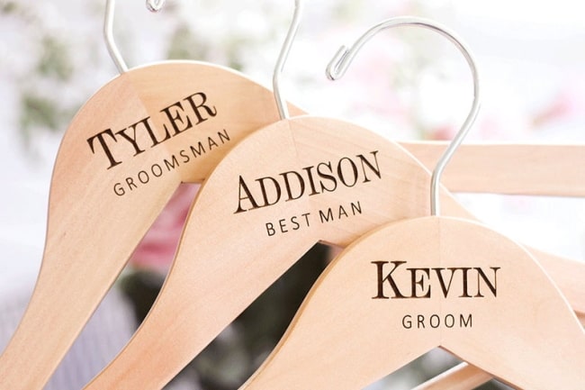 personalized wood hanger