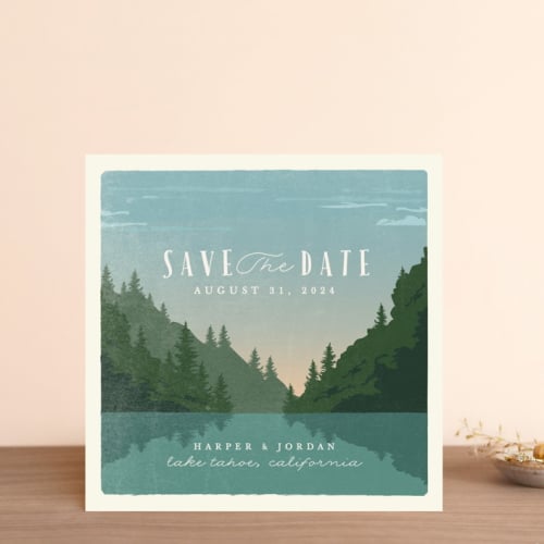 vintage poster style save the date