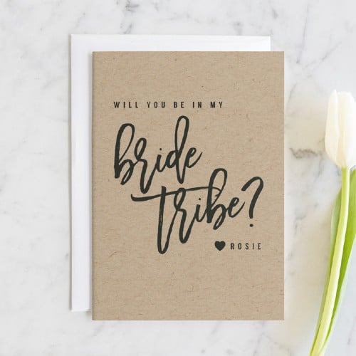 Bride Tribe bridesmaid proposal card