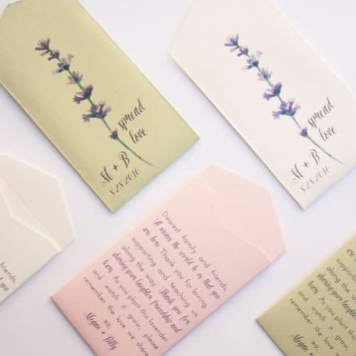 seed packet wedding favors