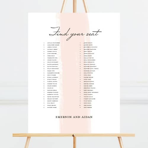Single Swath Casual Seating Chart