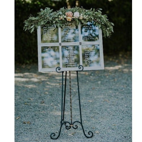 Unique Window Frame Seating Chart