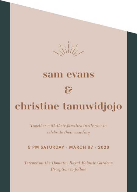 angular wedding invitation