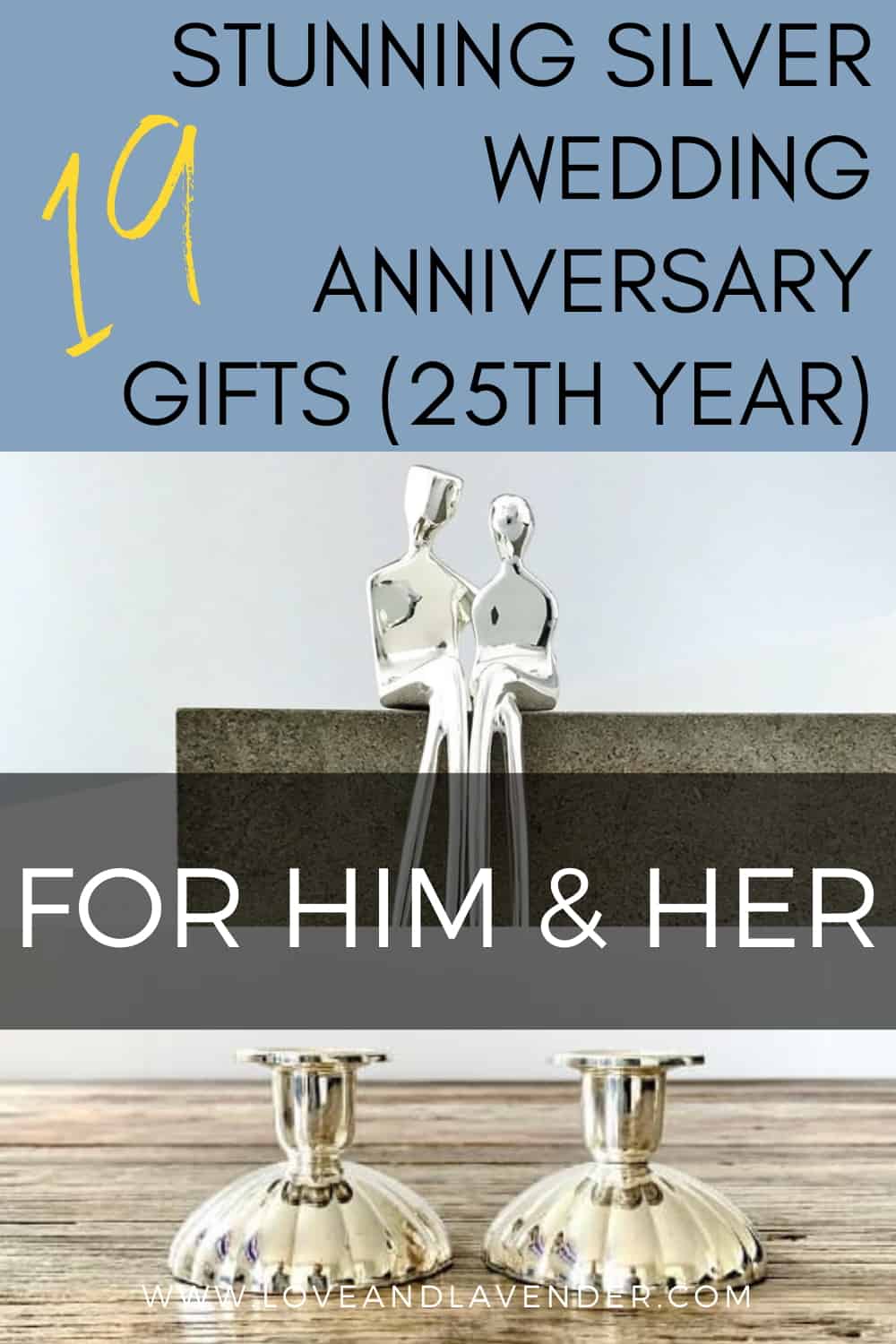 pinterest pin - silver wedding anniversary gifts